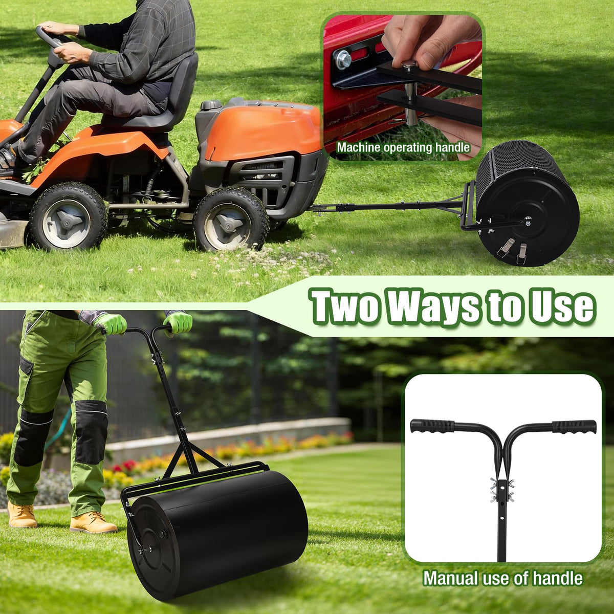 GADFISH dual-mode handles for manual push and tow-mode use
