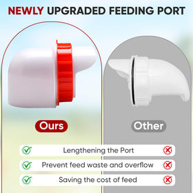 Durable aluminum-coated galvanized body withstands weather and chewing.