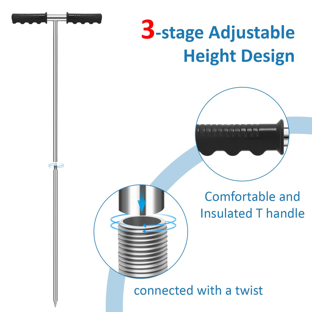 GADFISH stainless steel construction resists rust for long-term durability.