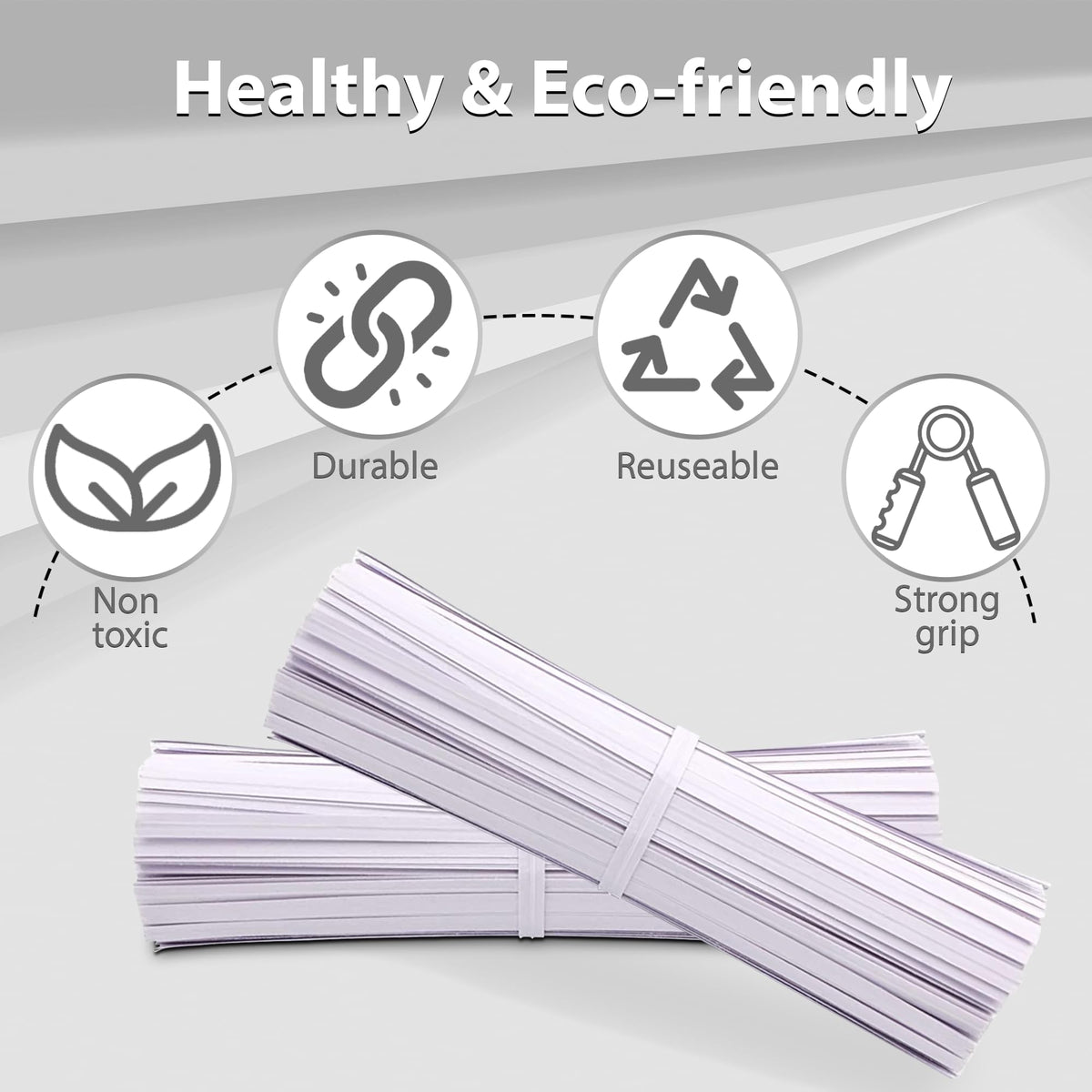 Gadget Beyond strong wire core twist tie for durable bag sealing.