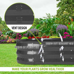 GADI raised bed with anti-corrosion paint for long outdoor life.