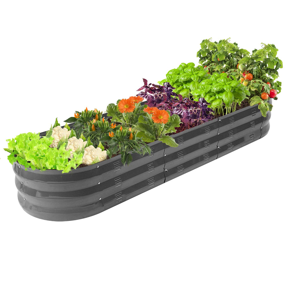 GADI 67-inch raised garden bed with open base for drainage and healthy roots.