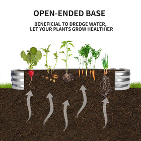 GADI 67-inch galvanized raised garden bed open base promotes drainage