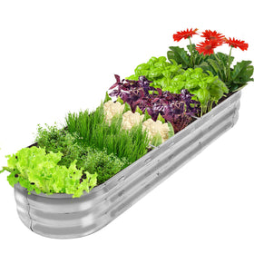 GADI 67-inch galvanized raised garden bed outdoor setup for patios and yards