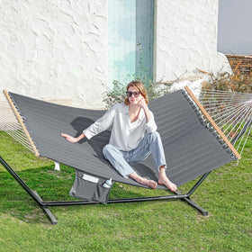 Gafete haze gray finish suits any backyard and blends with outdoor decor.