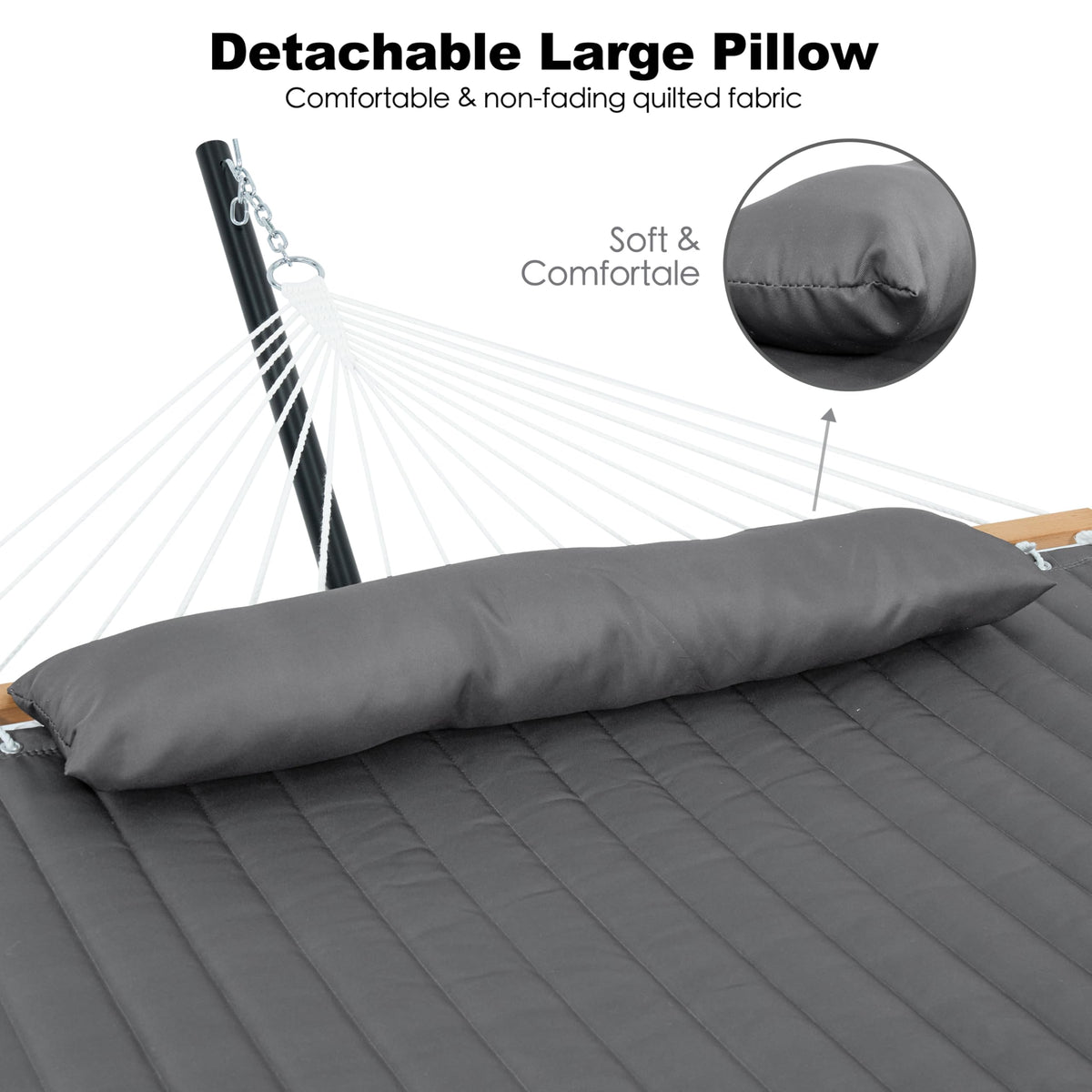 Gafete two-layer polyester fabric provides even weight distribution and reduced pressure points.