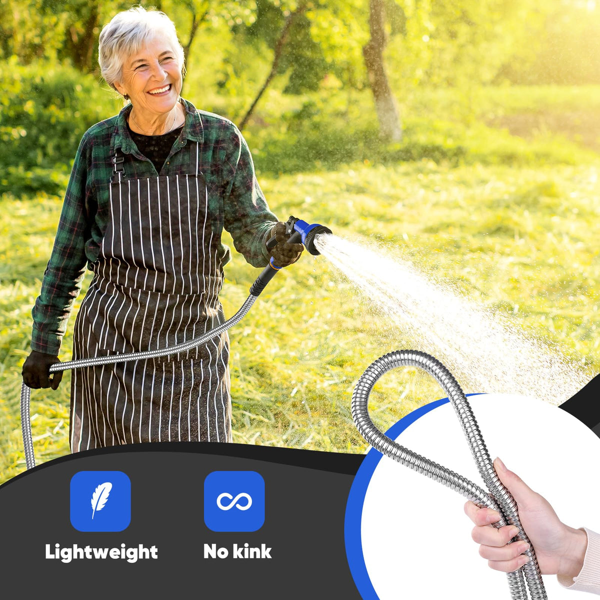 GAGALUGEC hose stores neatly, reducing clutter in any yard.
