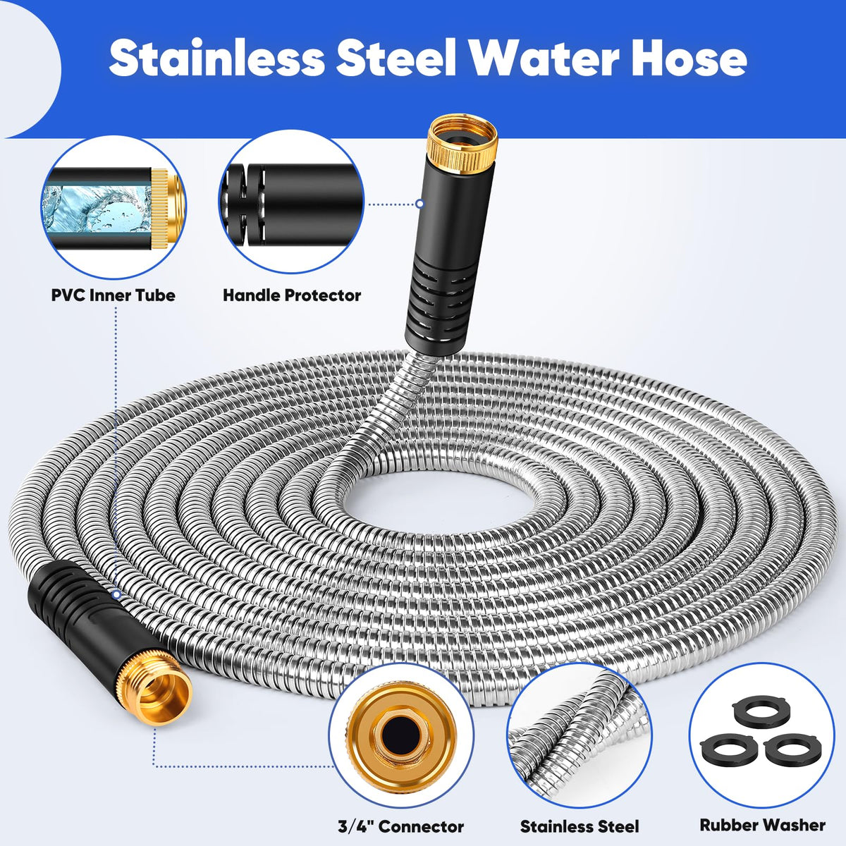 GAGALUGEC hose uses leak-proof connection for reliable watering sessions.