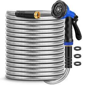GAGALUGEC garden hose 50ft with stainless steel shell for durable outdoor watering