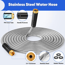 GAGALUGEC metal hose with aluminum fittings ensures leak-free connections