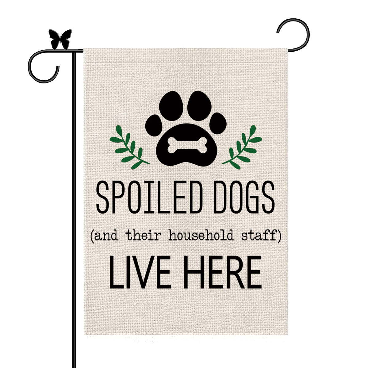 GAGEC dog garden flag spoiling dogs vertical burlap, outdoors-friendly
