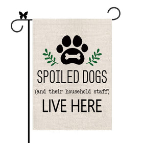 GAGEC dog garden flag spoiling dogs vertical burlap, outdoors-friendly