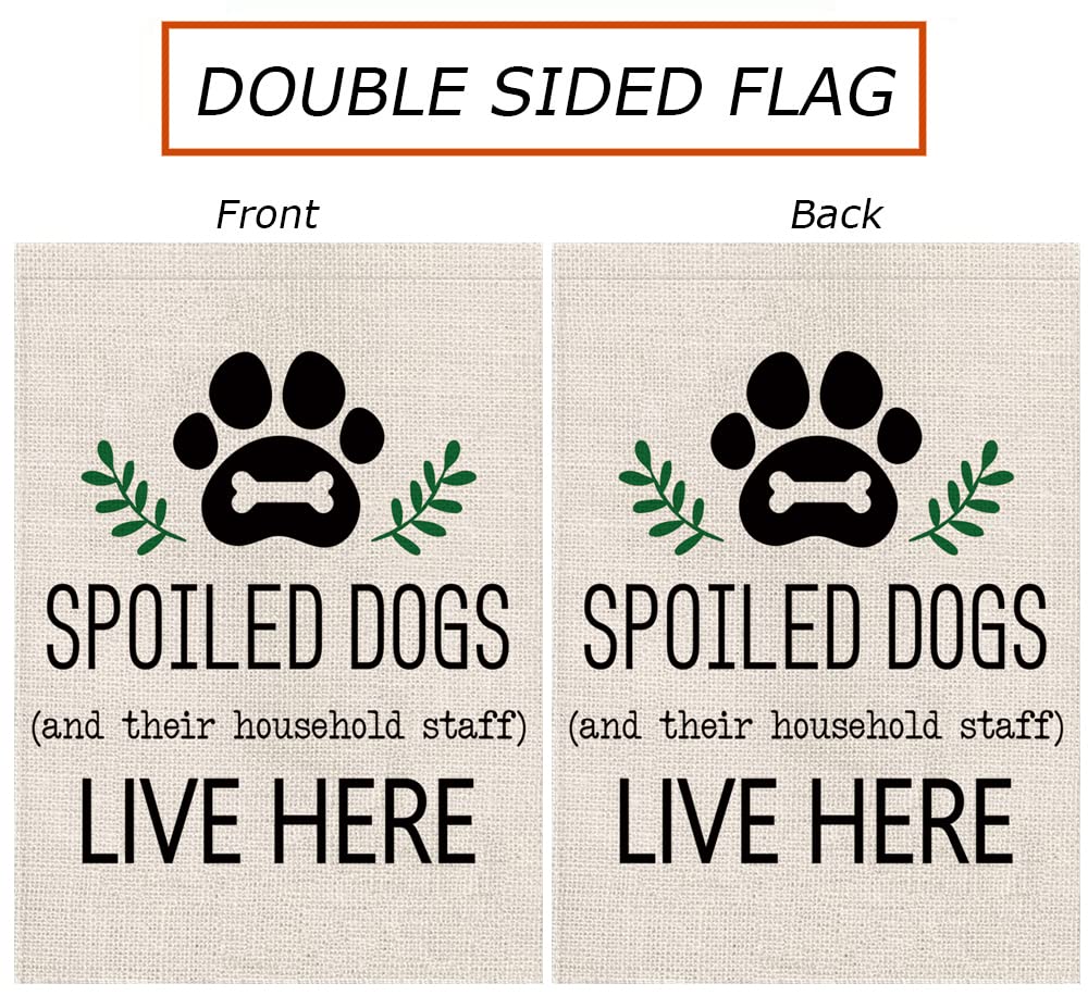 GAGEC dog garden flag weather-resistant burlap and polyester