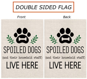 GAGEC dog garden flag weather-resistant burlap and polyester