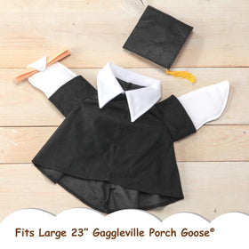 Gaggleville Graduation Goose Outfit diploma prop adds celebratory milestone detail.
