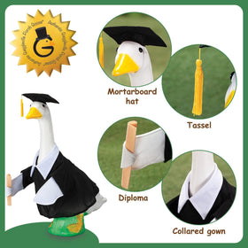 Gaggleville elastic strap keeps the hat secure during celebrations.