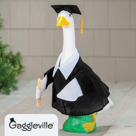 Gaggleville Graduation Goose Outfit mortarboard and tassel close-up for authentic flair.