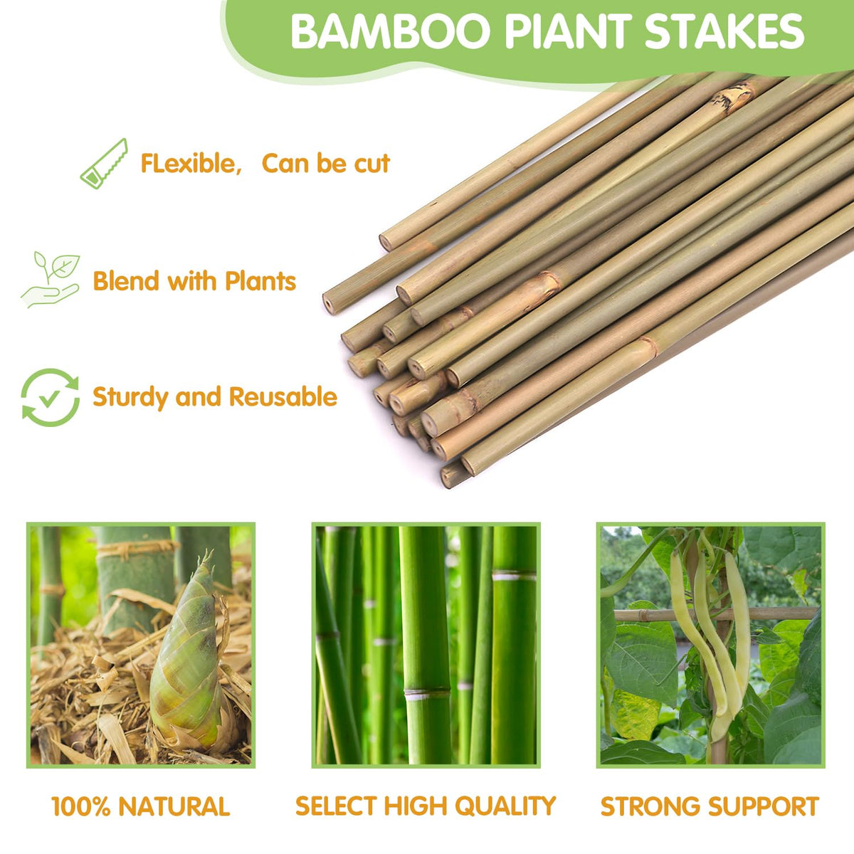 GAGINANG garden-stakes-natural-bamboo for indoor and outdoor plant training