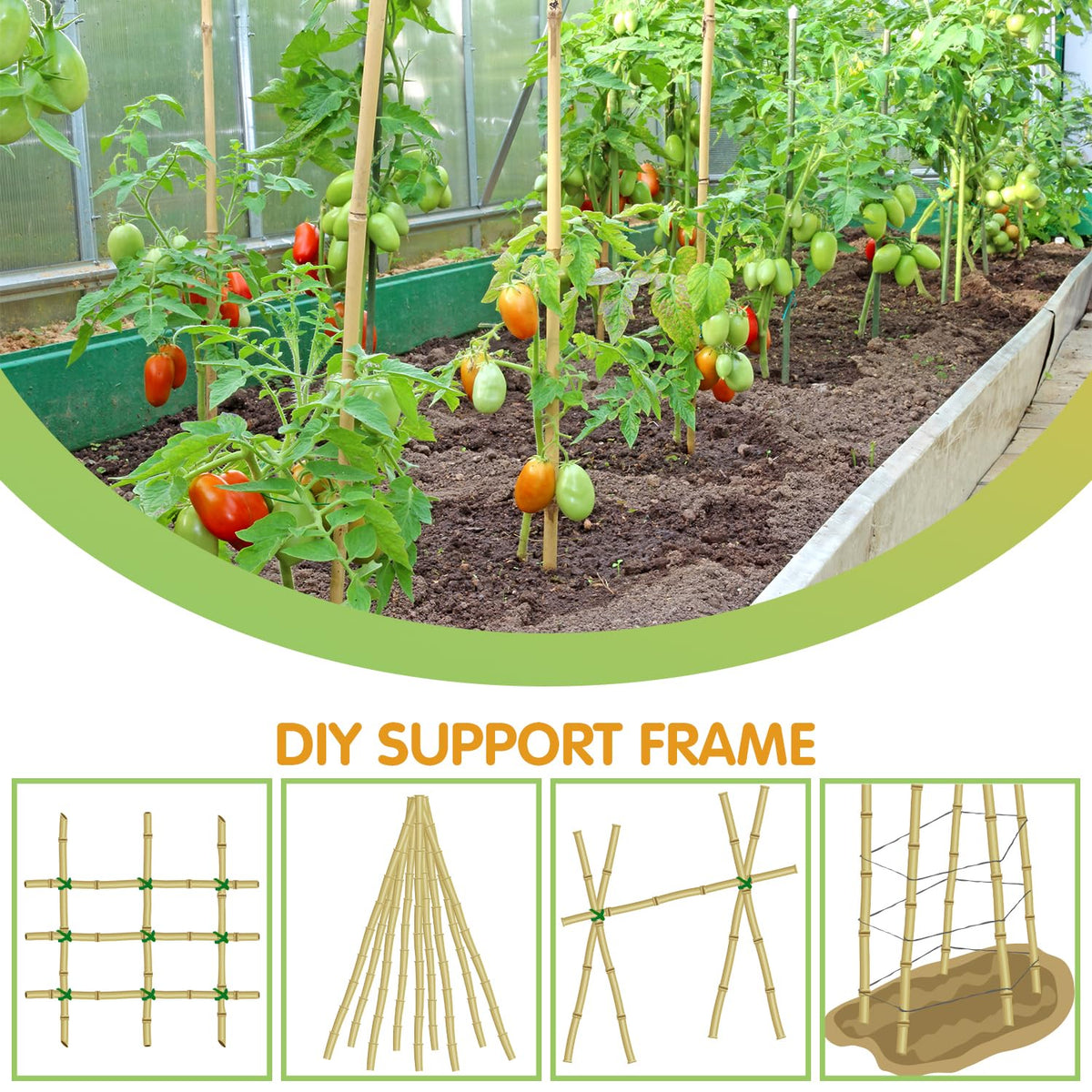 GAGINANG versatile garden stakes support climbing plants and vines.
