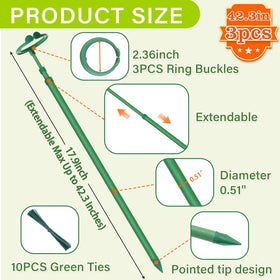 Gaginang plant stake top clips for quick, secure attachment