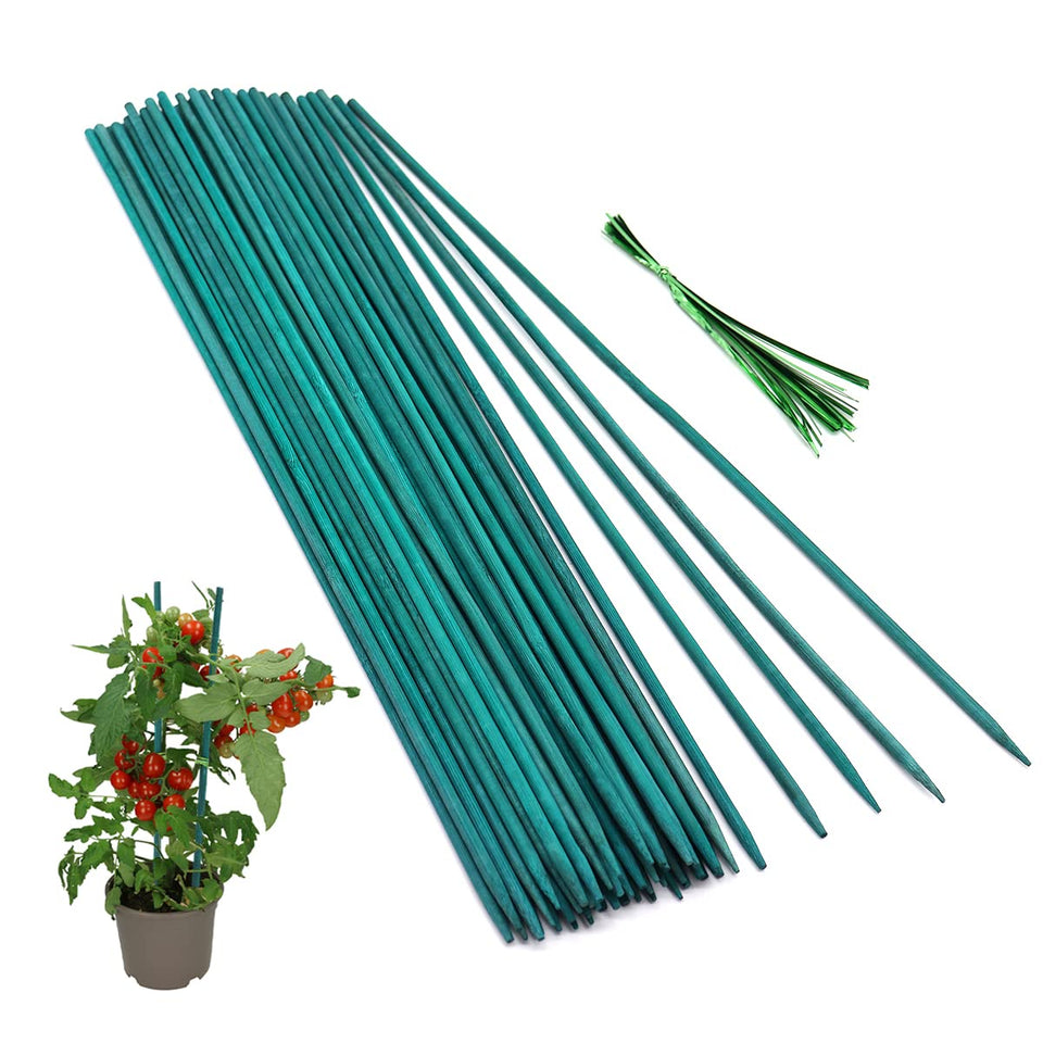 GAGINANG plant sticks in green color for garden support and easy soil insertion.