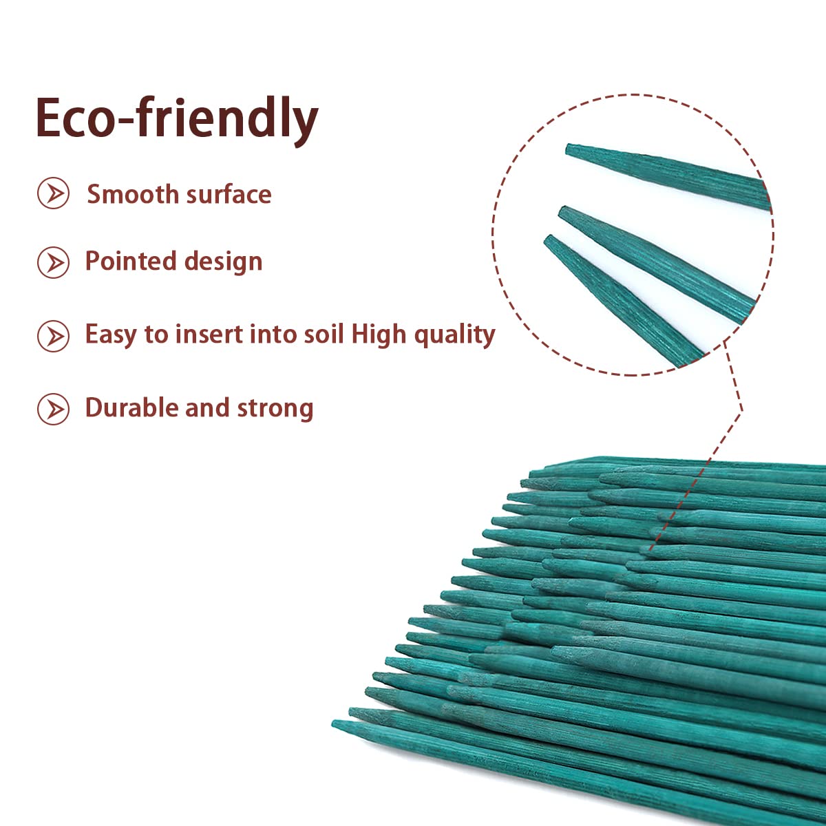 GAGINANG plant-support stakes help keep stems straight for neat growth.
