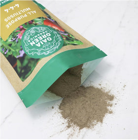 Gaia Green 4-4-4 applied to soil during feeding for healthy plant growth