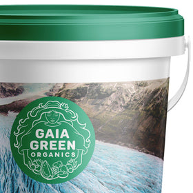 Gaia Green Glacial Rock Dust being mixed into compost for trace elements