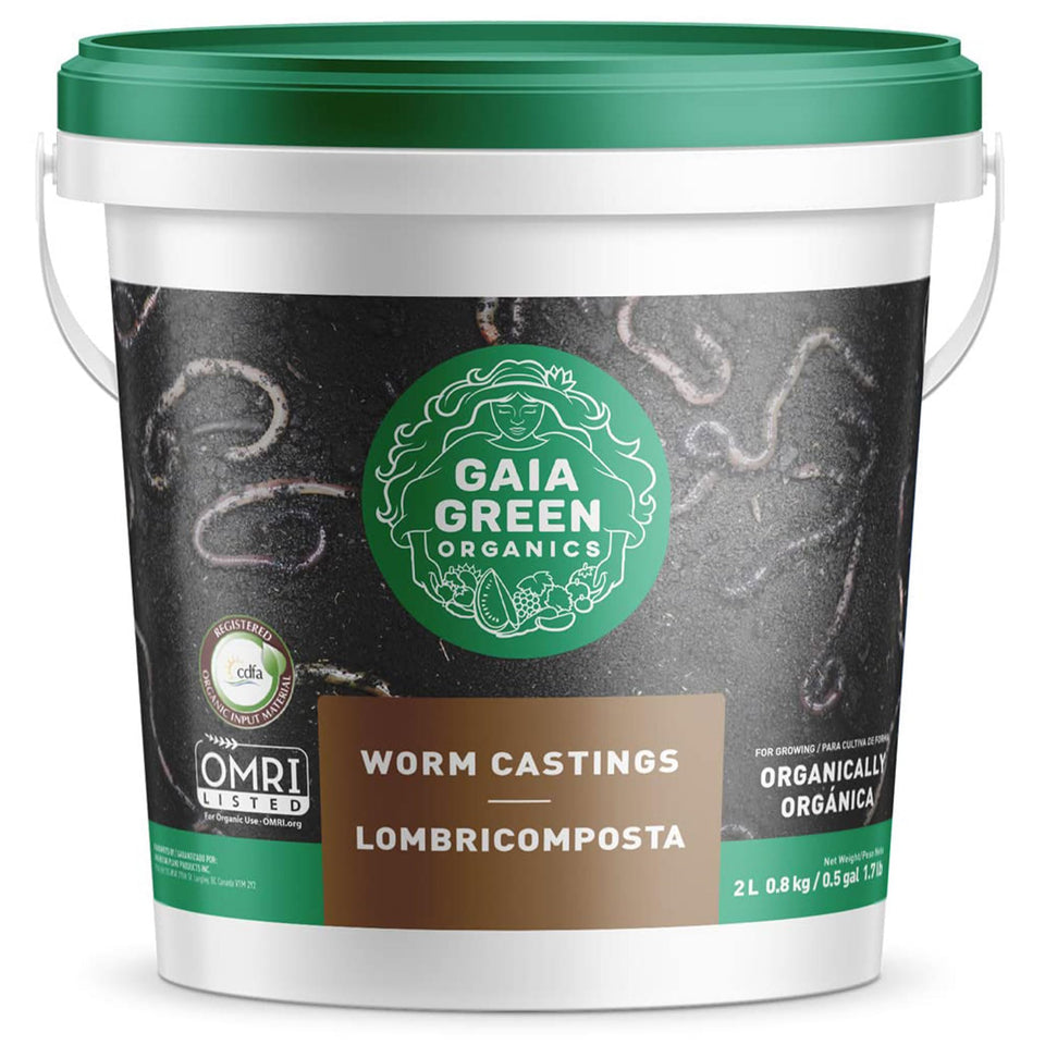 Gaia Green worm castings 2L bag enhances soil health for houseplants