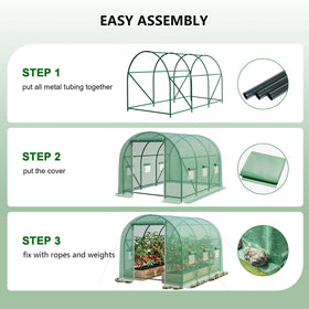 Gaildon outdoor-use greenhouse fits garden, patio, or backyard setups.