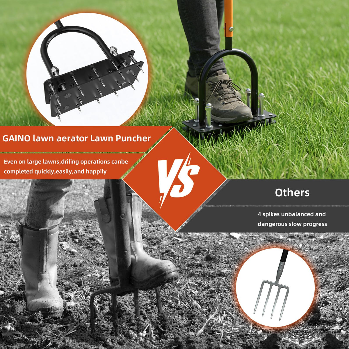 GAINO deep-soil aeration creates channels for air and nutrients.