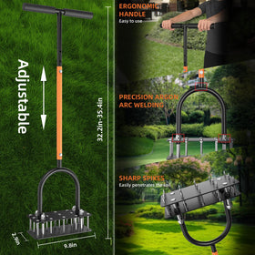 GAINO dirt ejection system prevents clogging during aeration.