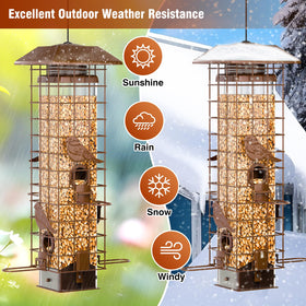 GAINSEN outdoor hanging bird feeder suits decks and gardens.
