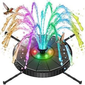 GAIZERL solar fountain with 3 spray heights for birds in the garden