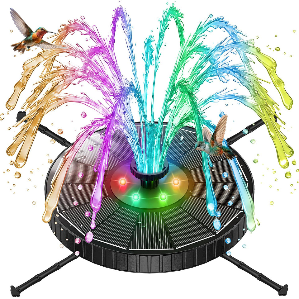 GAIZERL solar fountain with 3 spray heights for birds in the garden