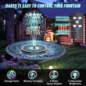 GAIZERL 3-spray heights adjustable nozzles for versatile water display