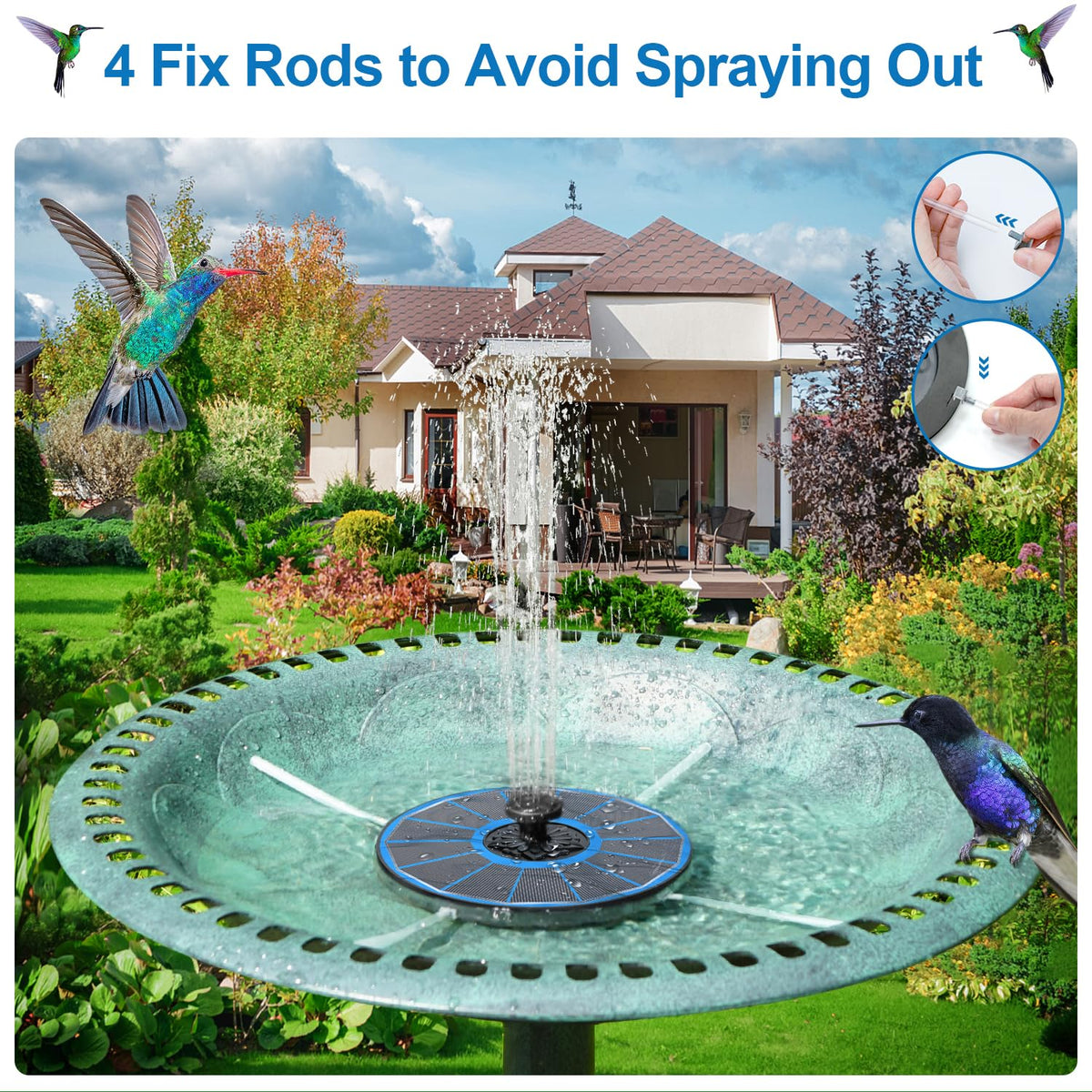 GAIZERL 8 spray modes with 7 nozzles offer dynamic garden water patterns.