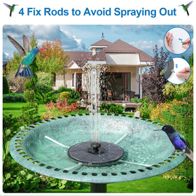 GAIZERL fountain battery backup keeps water flowing on cloudy days.
