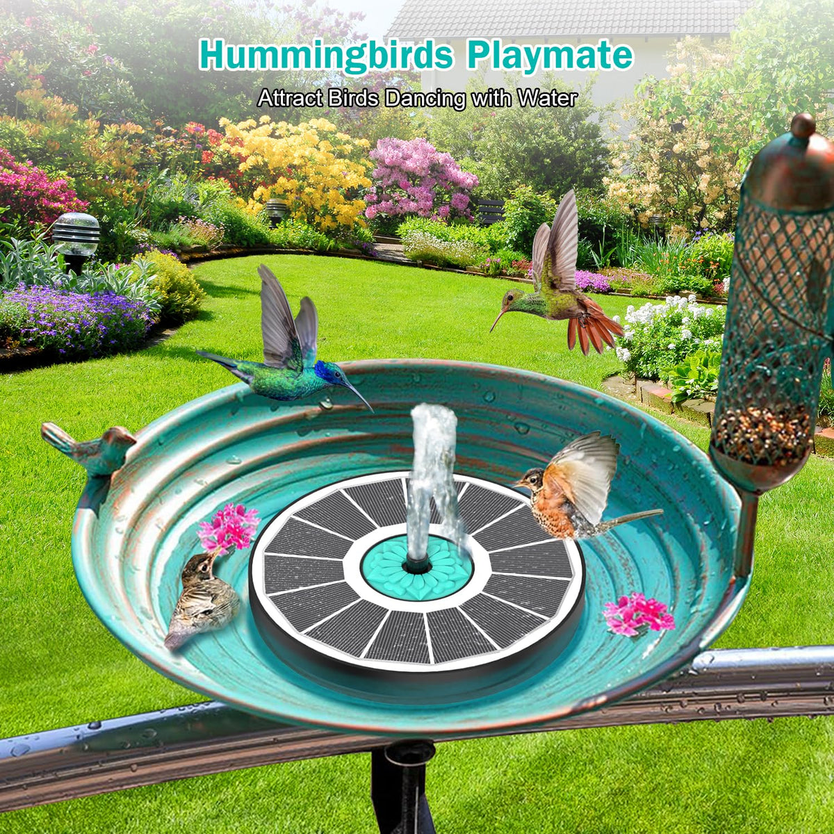 GAIZERL bird bath ambience with lively water feature in garden
