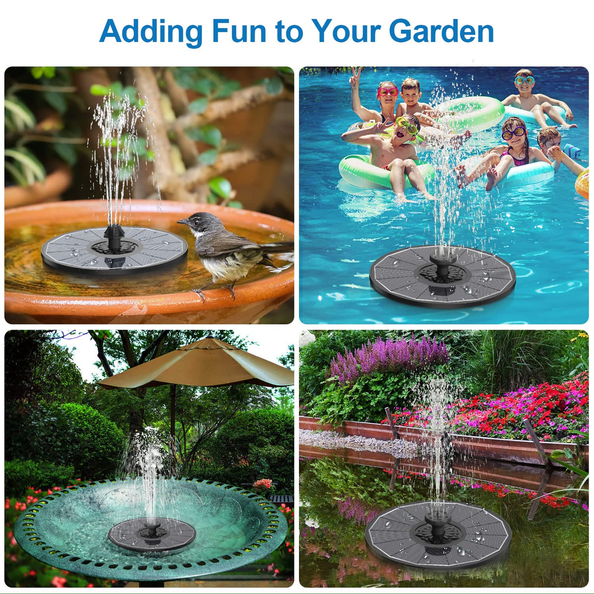 GAIZERL hummingbird-friendly water feature enhances outdoor ambiance.