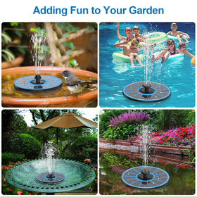 GAIZERL hummingbird water feature attracts birds with gentle spray in the garden.