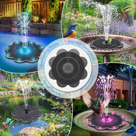 GAIZERL solar fountain features a 3-second auto-start for quick setup.