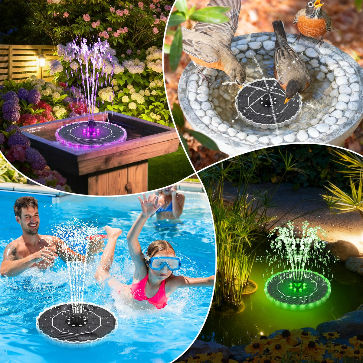 GAIZERL fountain with fixer rods keeps water features steady in wind