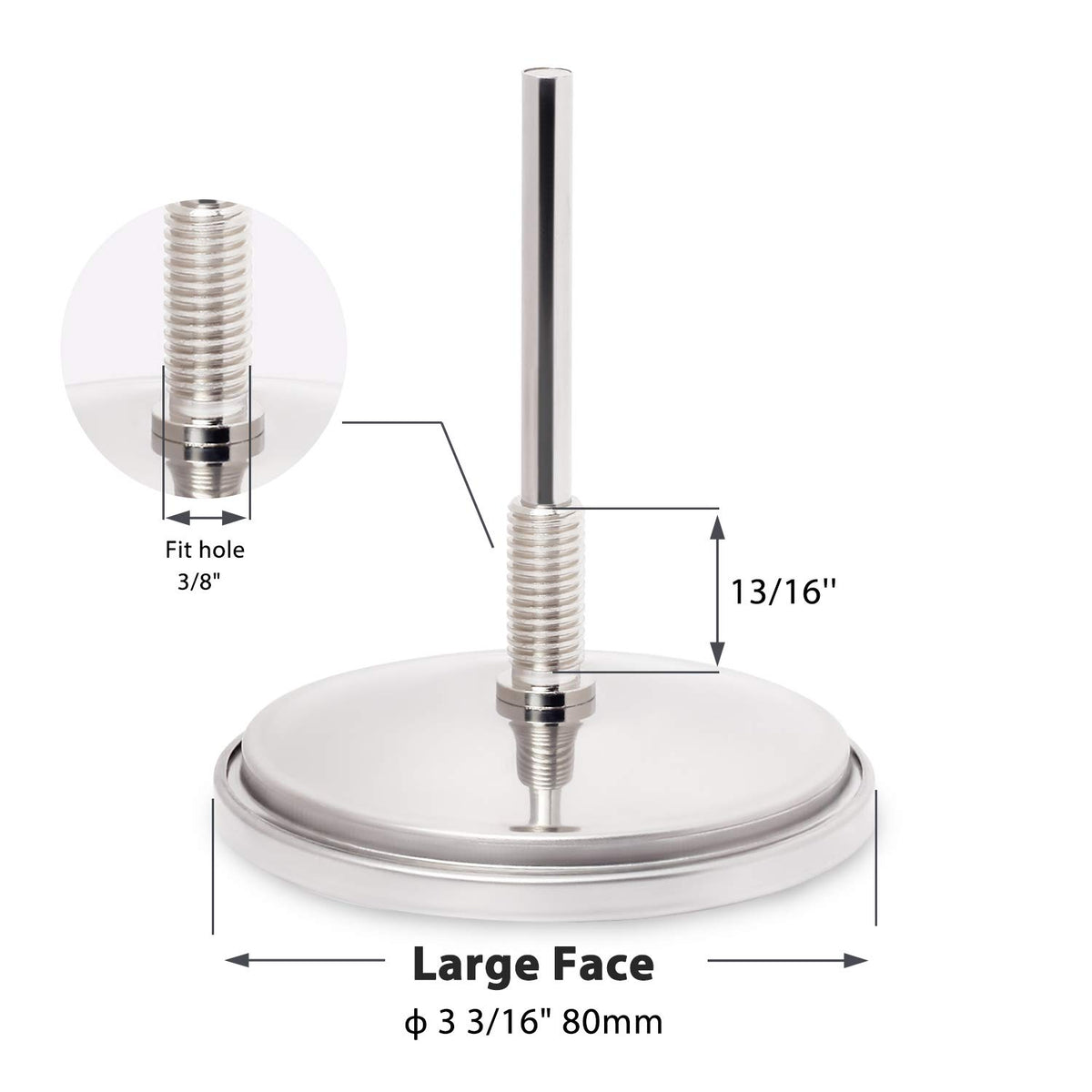 GALAFIRE large dial close-up highlights easy-to-read temperature numbers