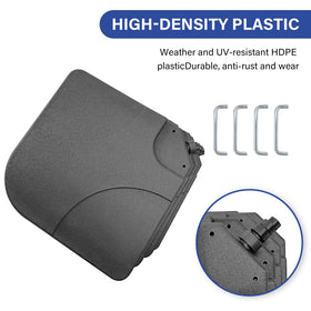 GALAXARMOR 155lb capacity base offers strong hold on windy patios.