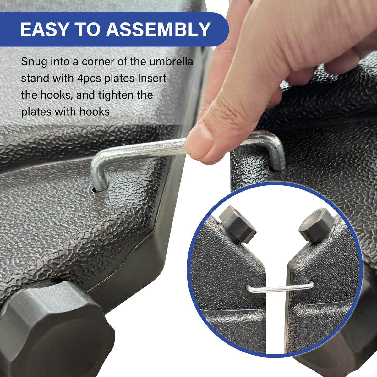 GALAXARMOR secure mounting points ensure reliable umbrella alignment on decks.