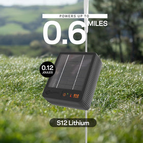 Gallagher S12 solar panel setup photo showing sun exposure for reliable power