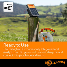 Gallagher S30 weatherproof compact design performs across seasons and terrains.