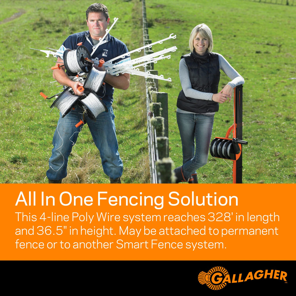 Gallagher Smart Fence 2 built-in posts and reels illustrate quick deployment in fields.