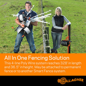 Gallagher Smart Fence 2 built-in posts and reels illustrate quick deployment in fields.